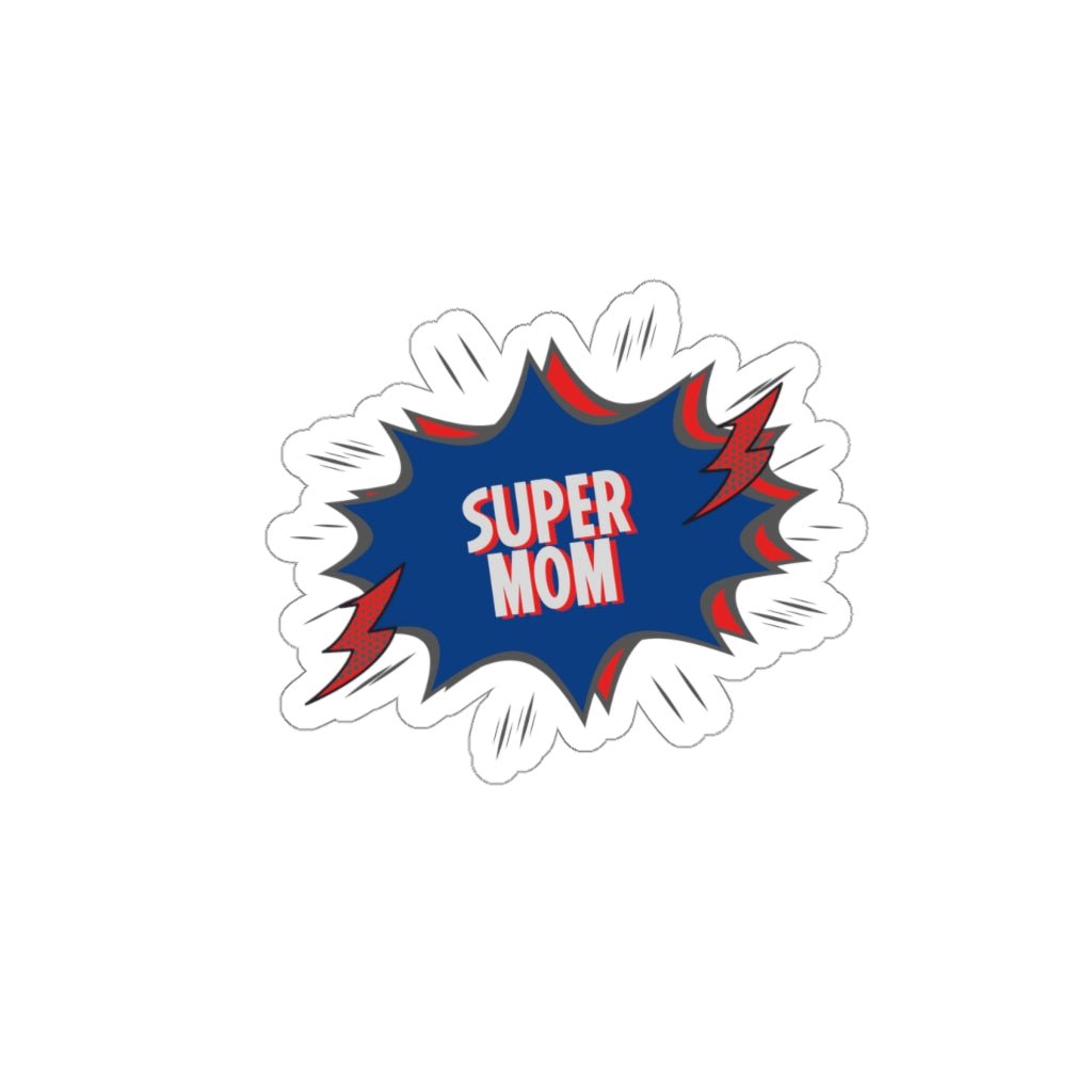 Super Mom Comic - Mother's Day Sticker [4" × 4"] NAB It Designs