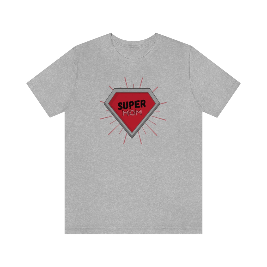 Super Mom Diamond - Fun Mother's Day T-Shirt [Athletic Heather] NAB It Designs