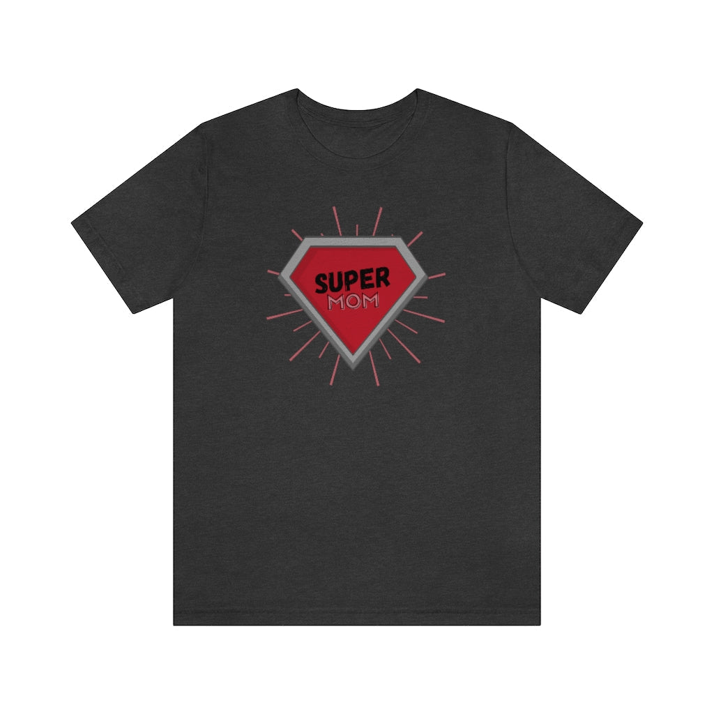 Super Mom Diamond - Fun Mother's Day T-Shirt [Dark Grey Heather] NAB It Designs