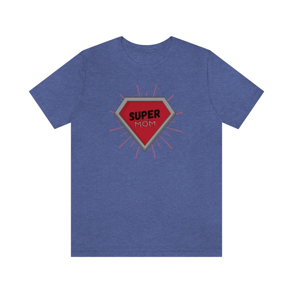 Super Mom Diamond - Fun Mother's Day T-Shirt [Heather True Royal] NAB It Designs