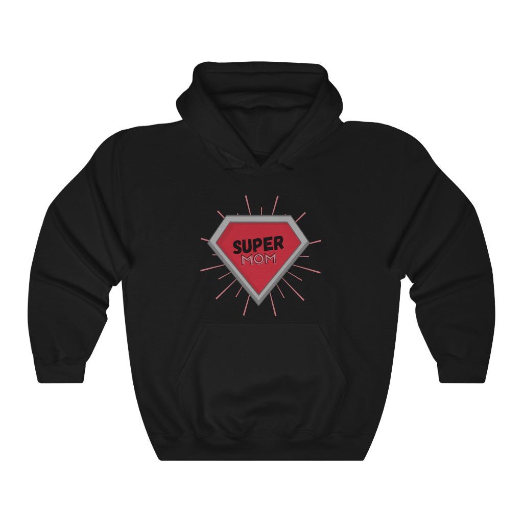 Super Mom Diamond - Mother's Day Hooded Sweatshirt (Unisex) [Black] NAB It Designs