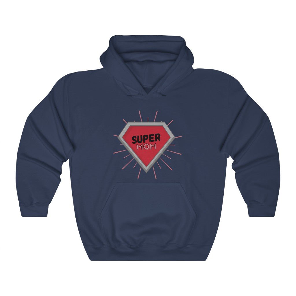 Super Mom Diamond - Mother's Day Hooded Sweatshirt (Unisex) [Navy] NAB It Designs