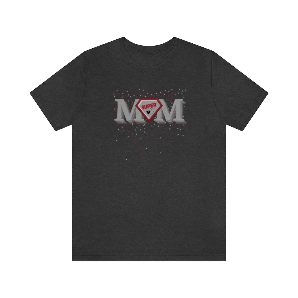 Super Mom Love - Fun Mother's Day T-Shirt [Dark Grey Heather] NAB It Designs