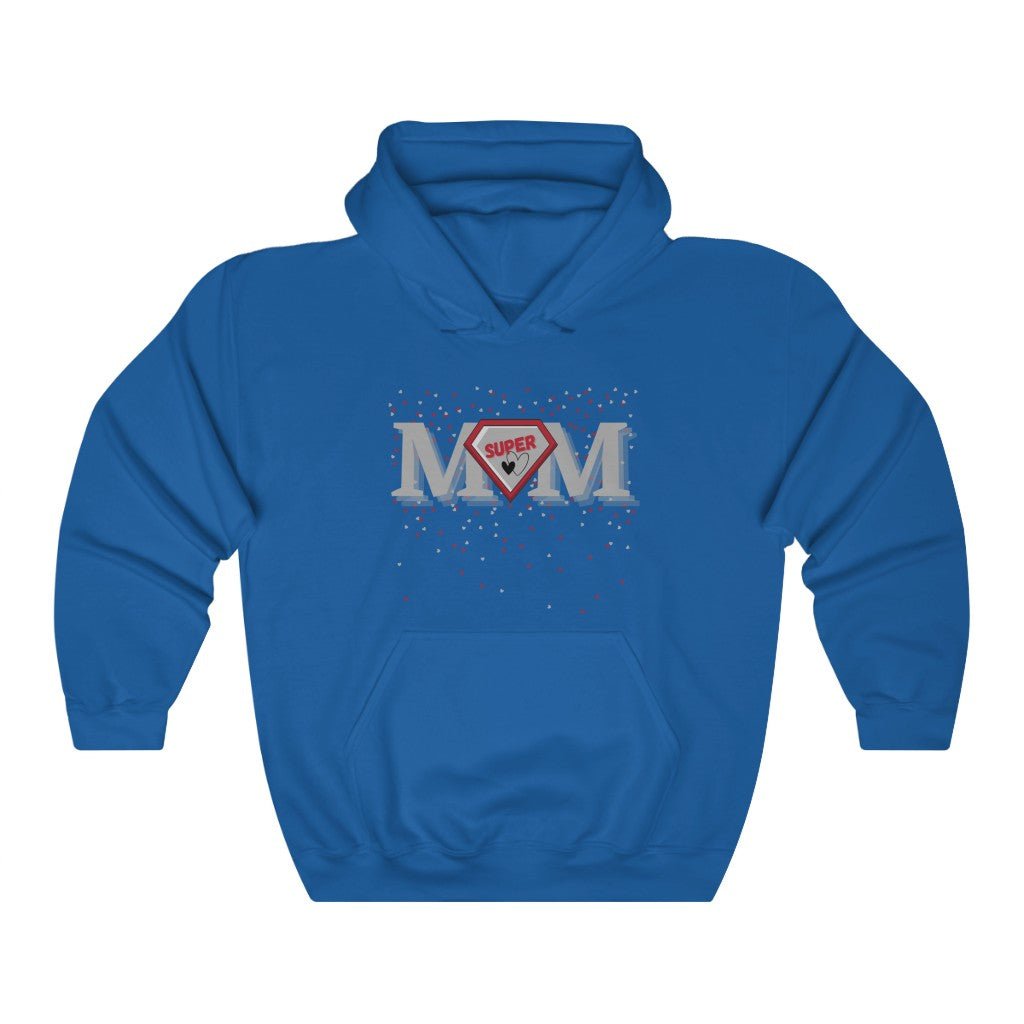 Super Mom Love - Mother's Day Hooded Sweatshirt (Unisex) [Royal] NAB It Designs