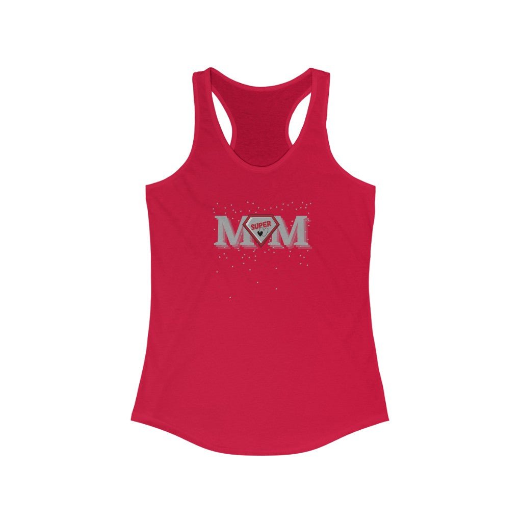 Super Mom Love - Mother's Day Racerback Tank Top [Solid Red] NAB It Designs