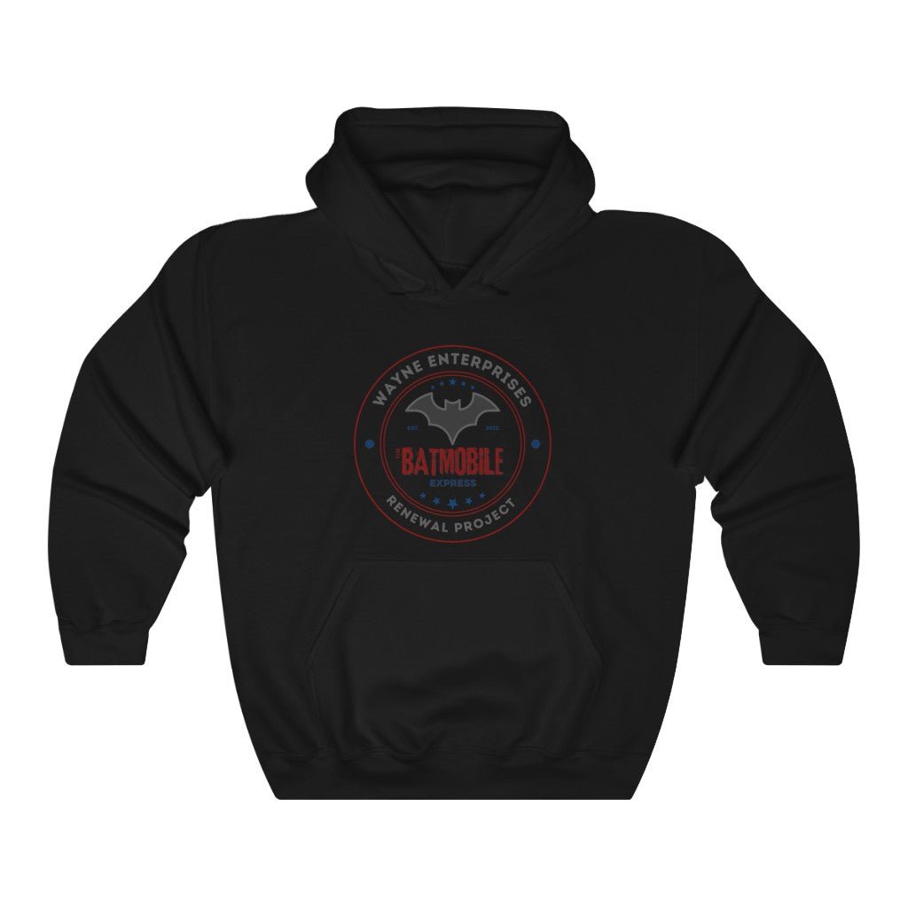 The Batman Express - Funny Batmobile Hooded Sweatshirt (Unisex) [Black] NAB It Designs