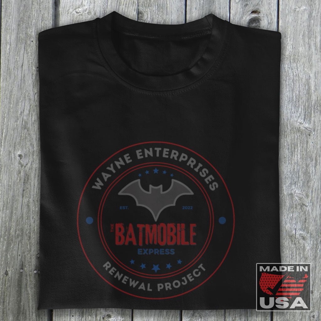 The Batmobile Express - Funny Batman T-Shirt (Unisex) [Black] NAB It Designs