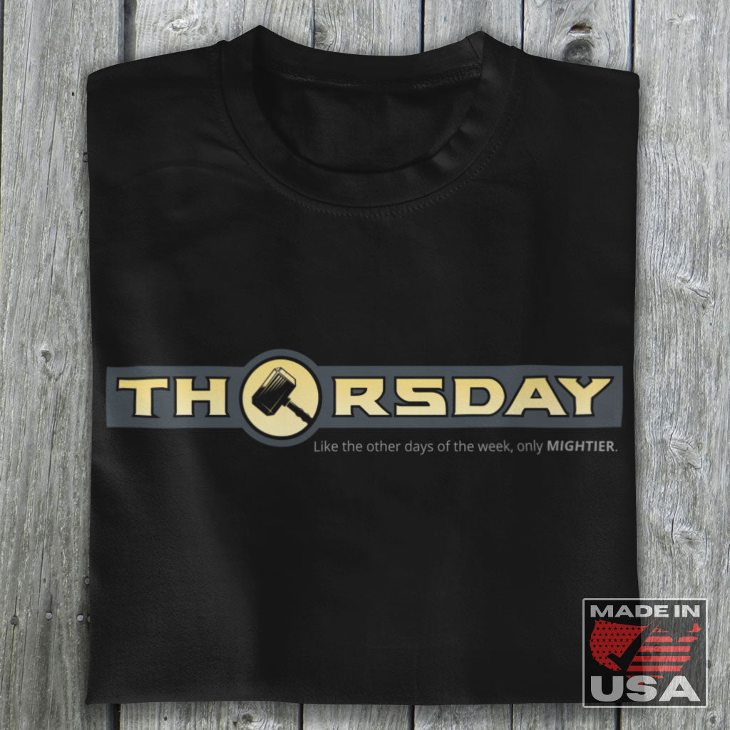 Thorsday - Thor -Themed T-Shirt (Unisex) [Black] NAB It Designs