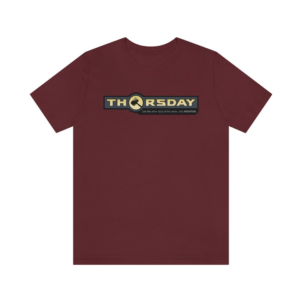 Thorsday - Thor -Themed T-Shirt (Unisex) [Maroon] NAB It Designs