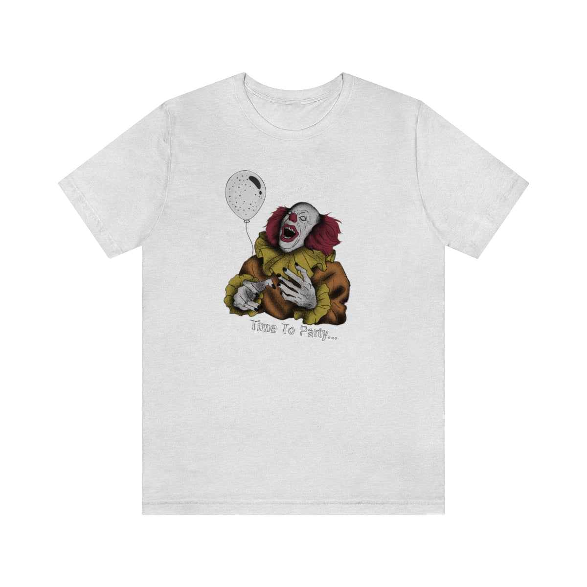 Time To Party - Halloween Clown T-Shirt (Unisex) [Ash] NAB It Designs