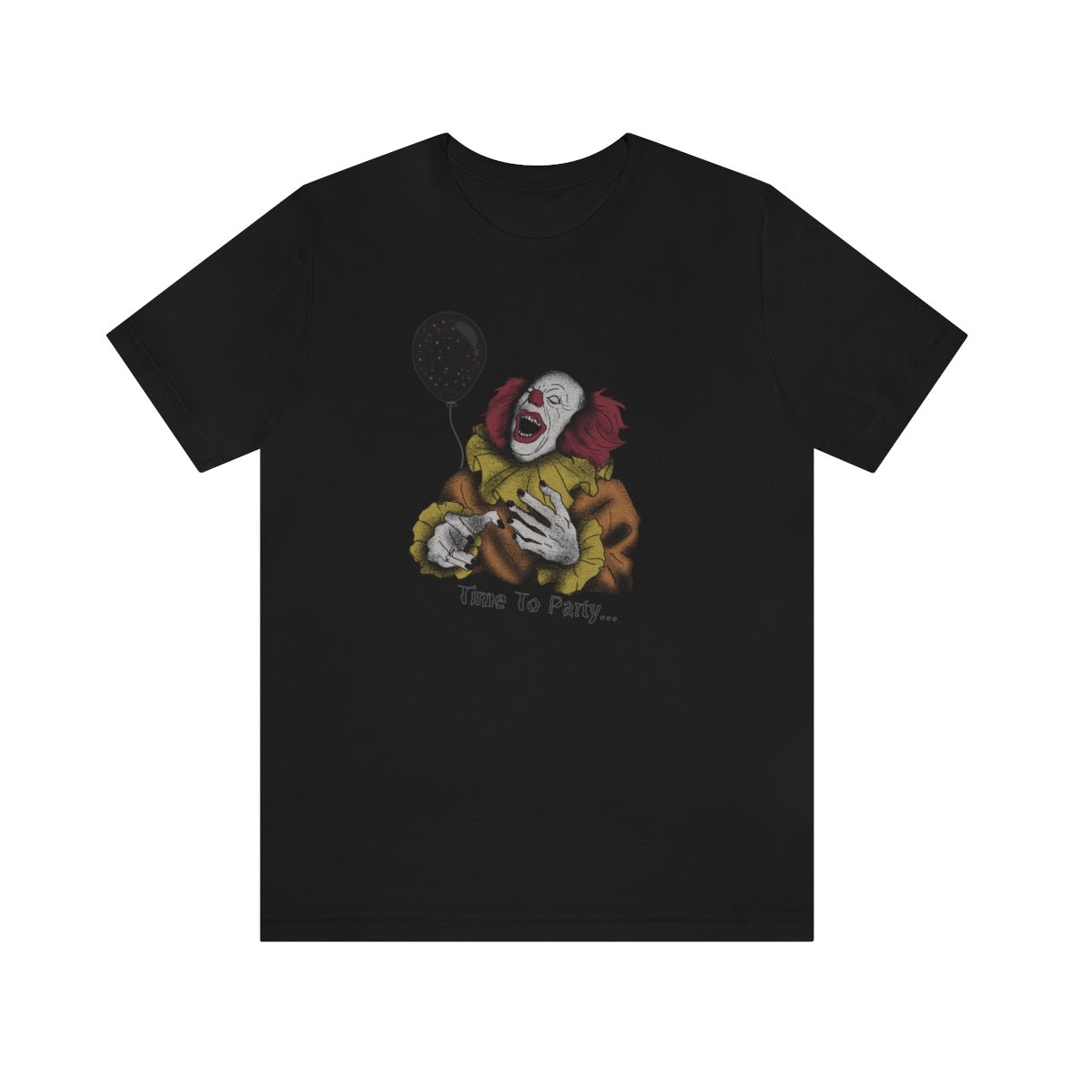 Time To Party - Halloween Clown T-Shirt (Unisex) [Black] NAB It Designs