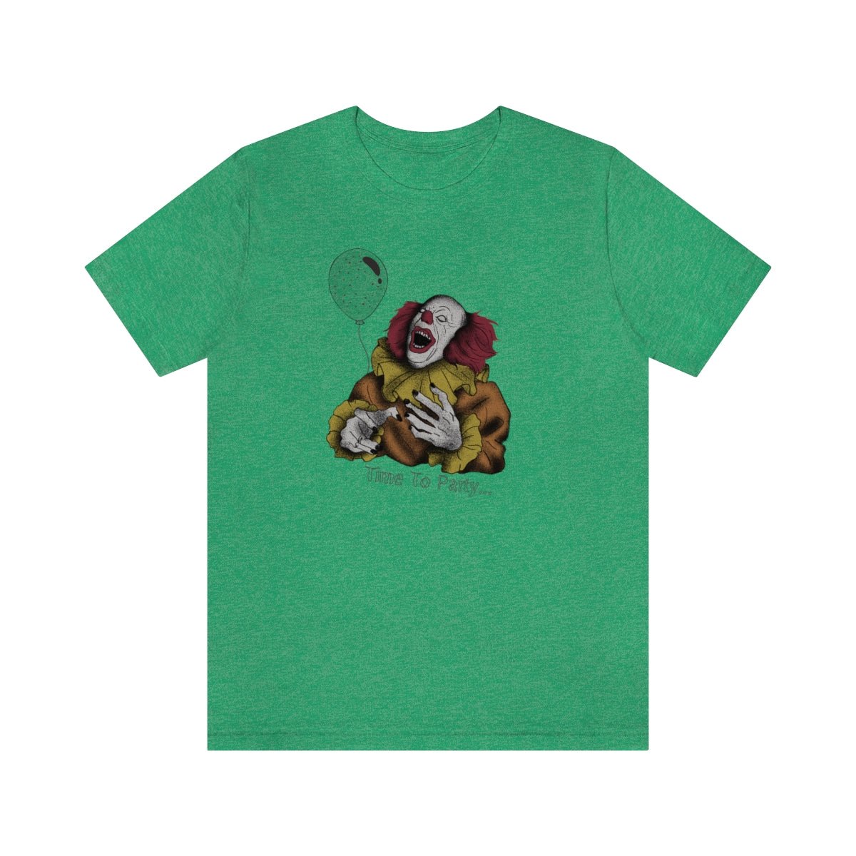 Time To Party - Halloween Clown T-Shirt (Unisex) [Heather Kelly] NAB It Designs