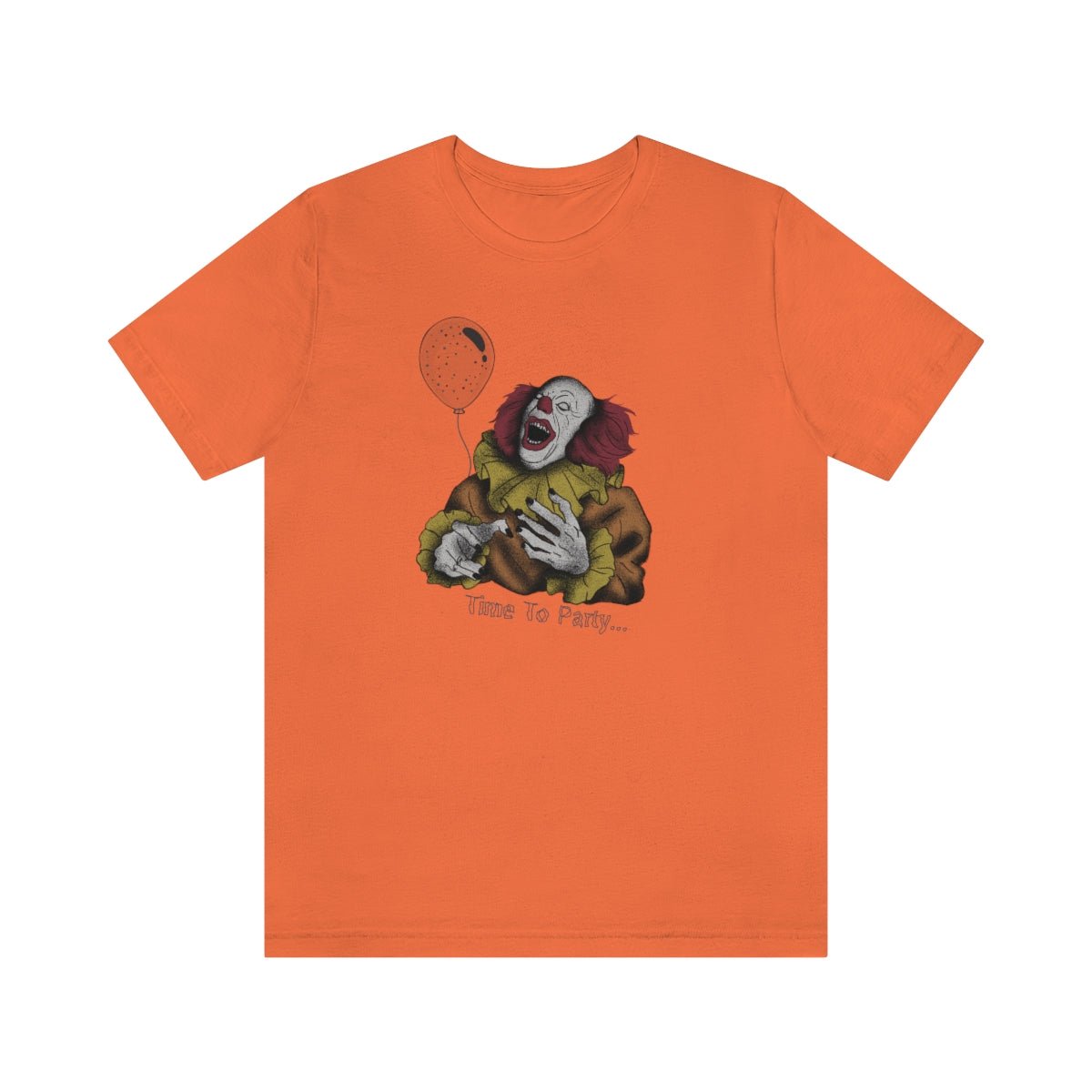 Time To Party - Halloween Clown T-Shirt (Unisex) [Orange] NAB It Designs