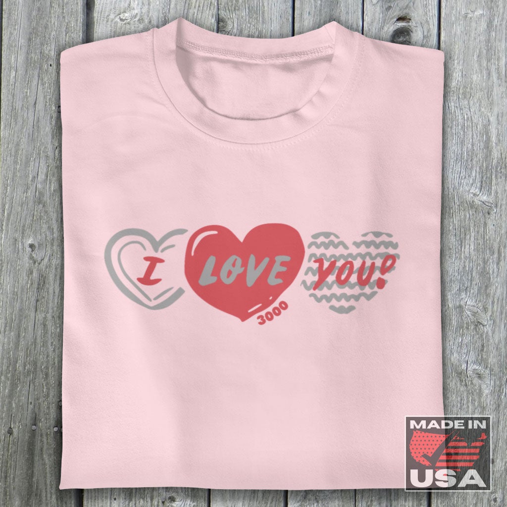 Valentine's Day - I Love You 3000 - T-shirt [Black] NAB It Designs