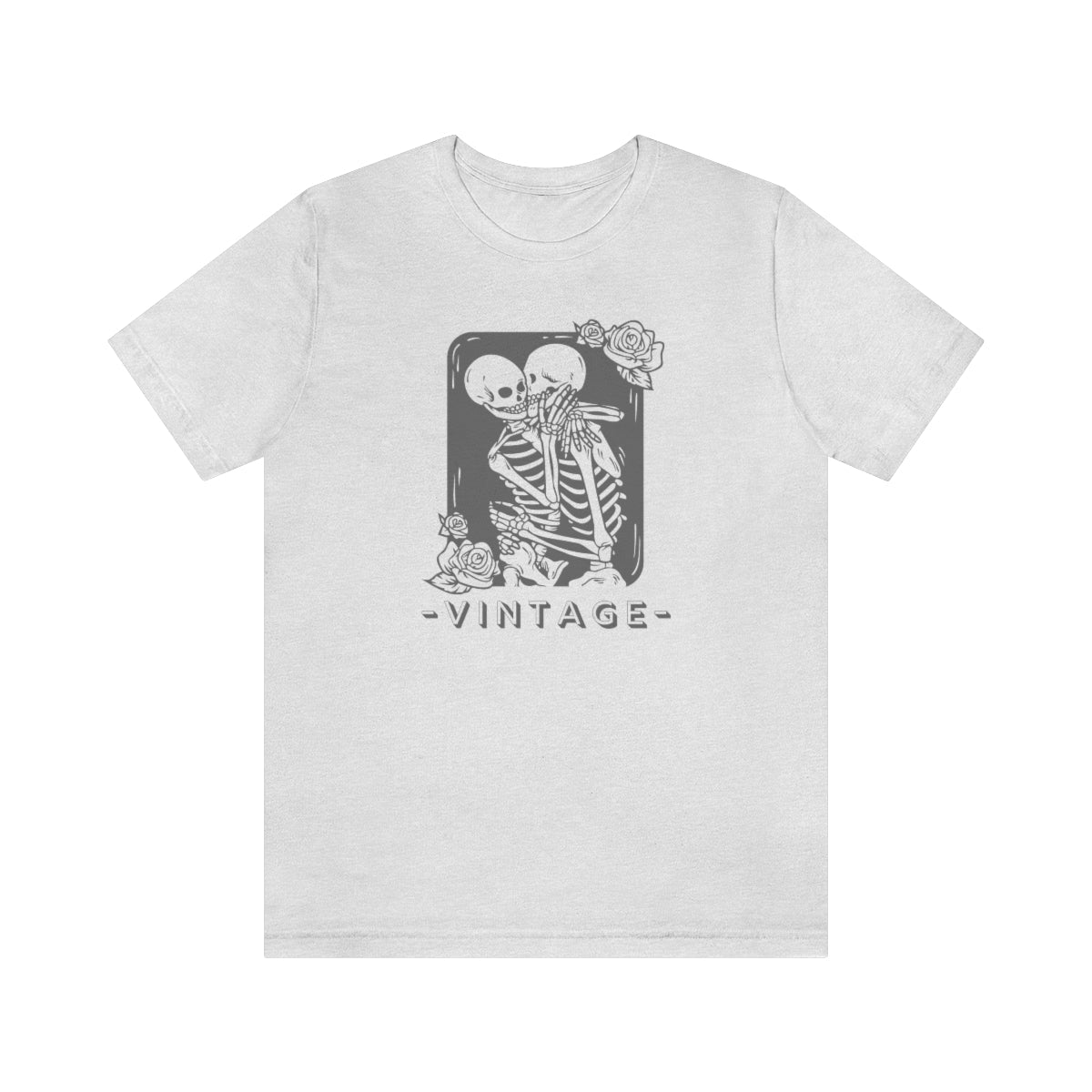 Vintage Skeleton Halloween - Unisex T-Shirt [Ash] NAB It Designs