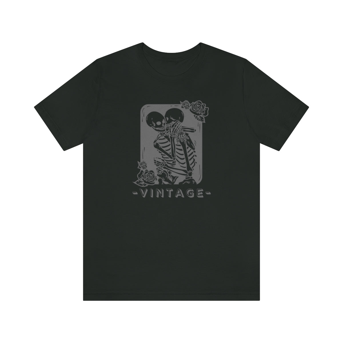 Vintage Skeleton Halloween - Unisex T-Shirt [Vintage Black] NAB It Designs