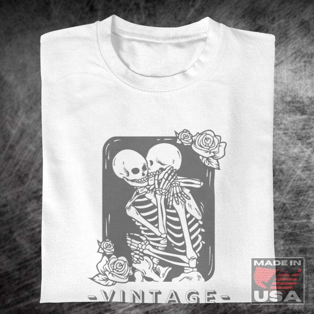Vintage Skeleton Halloween - Unisex T-Shirt [White] NAB It Designs