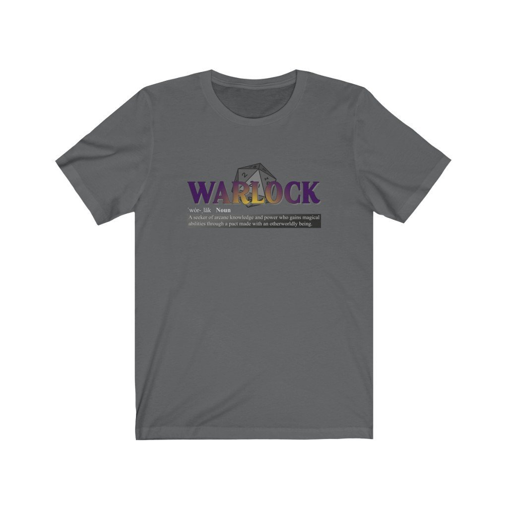 Warlock Class Definition - Funny Dungeons & Dragons T-Shirt (Unisex) [Asphalt] NAB It Designs