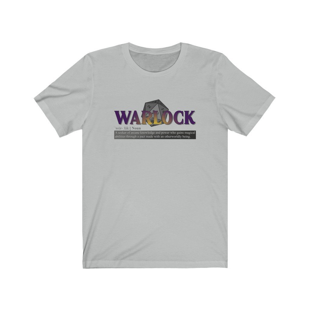 Warlock Class Definition - Funny Dungeons & Dragons T-Shirt (Unisex) [Ash] NAB It Designs