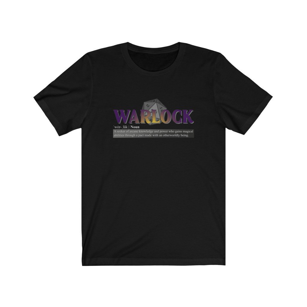 Warlock Class Definition - Funny Dungeons & Dragons T-Shirt (Unisex) [Black] NAB It Designs
