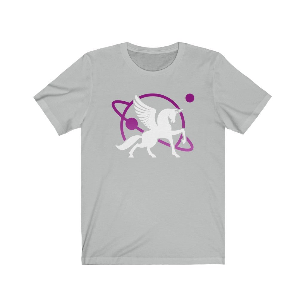 White Unipeg - Unicorn Pegasus Sci-Fi - Sci-Fi T-Shirt (Unisex) [Ash] NAB It Designs
