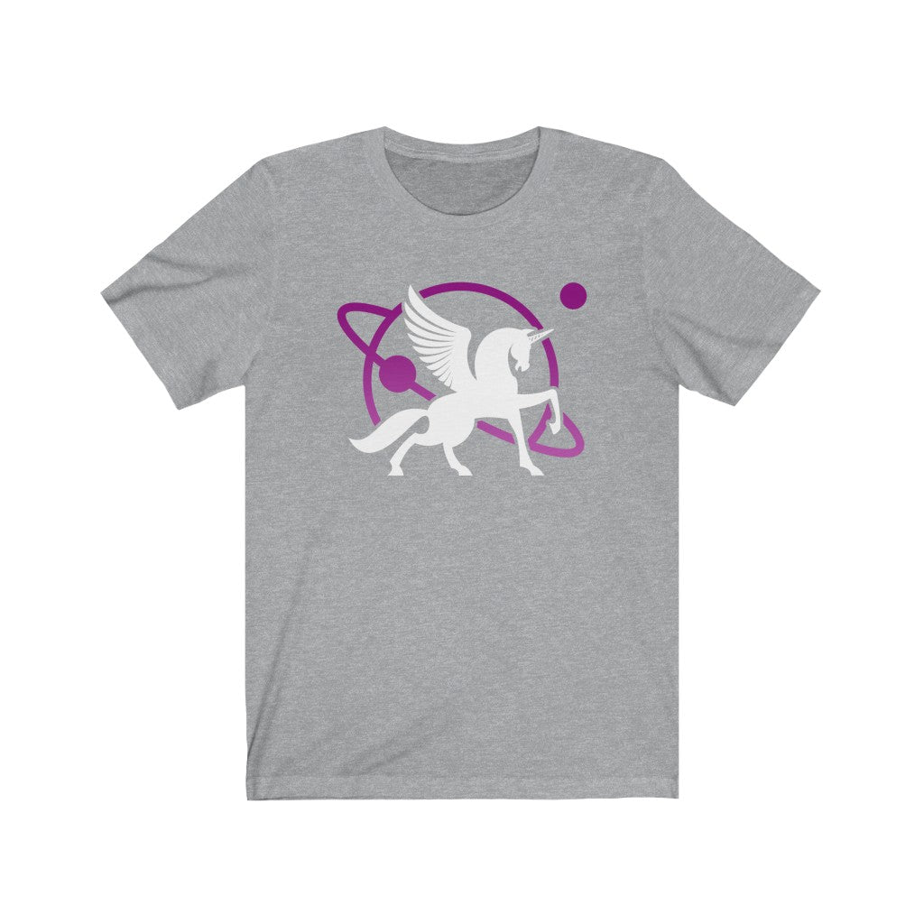 White Unipeg - Unicorn Pegasus Sci-Fi - Sci-Fi T-Shirt (Unisex) [Athletic Heather] NAB It Designs