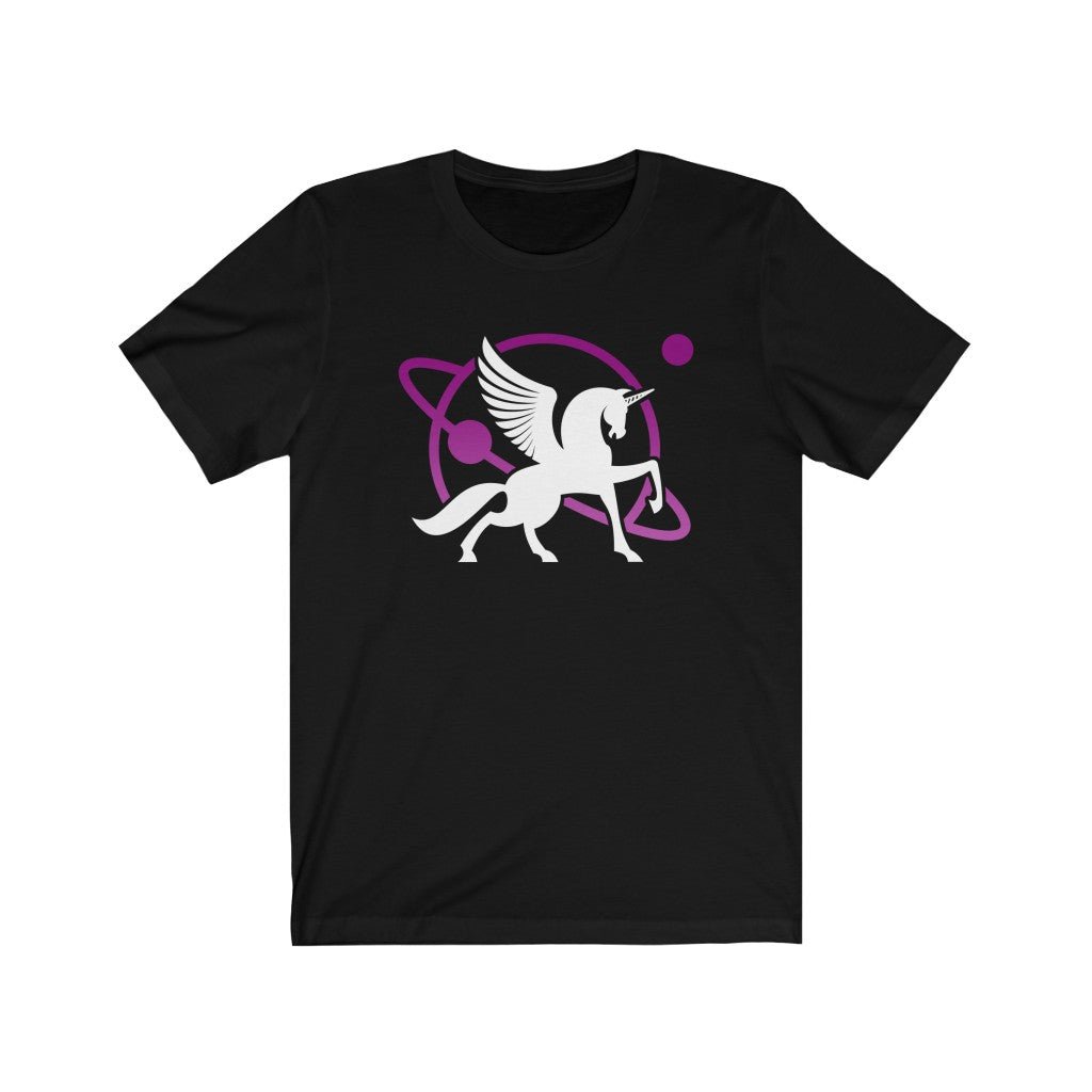 White Unipeg - Unicorn Pegasus Sci-Fi - Sci-Fi T-Shirt (Unisex) [Black] NAB It Designs