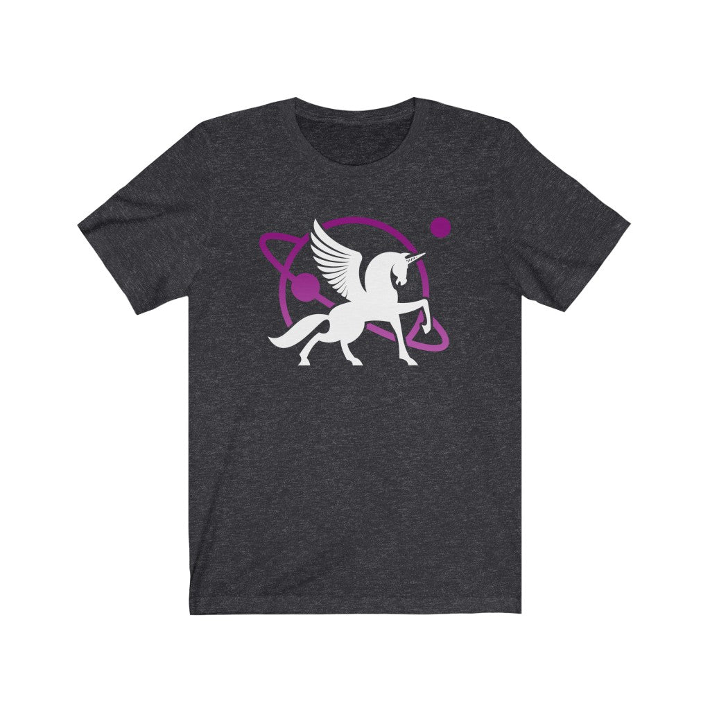 White Unipeg - Unicorn Pegasus Sci-Fi - Sci-Fi T-Shirt (Unisex) [Dark Grey Heather] NAB It Designs