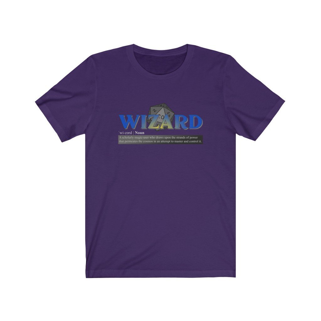 Wizard Class Definition - Funny Dungeons & Dragons T-Shirt (Unisex) [Team Purple] NAB It Designs